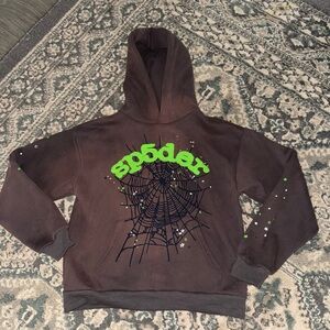 SP5DER Brown Hoodie Medium